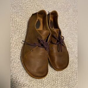 Clarks Artisan Janey Mae Women's Size 12 Brown Leather Oxford Minimalist Casual